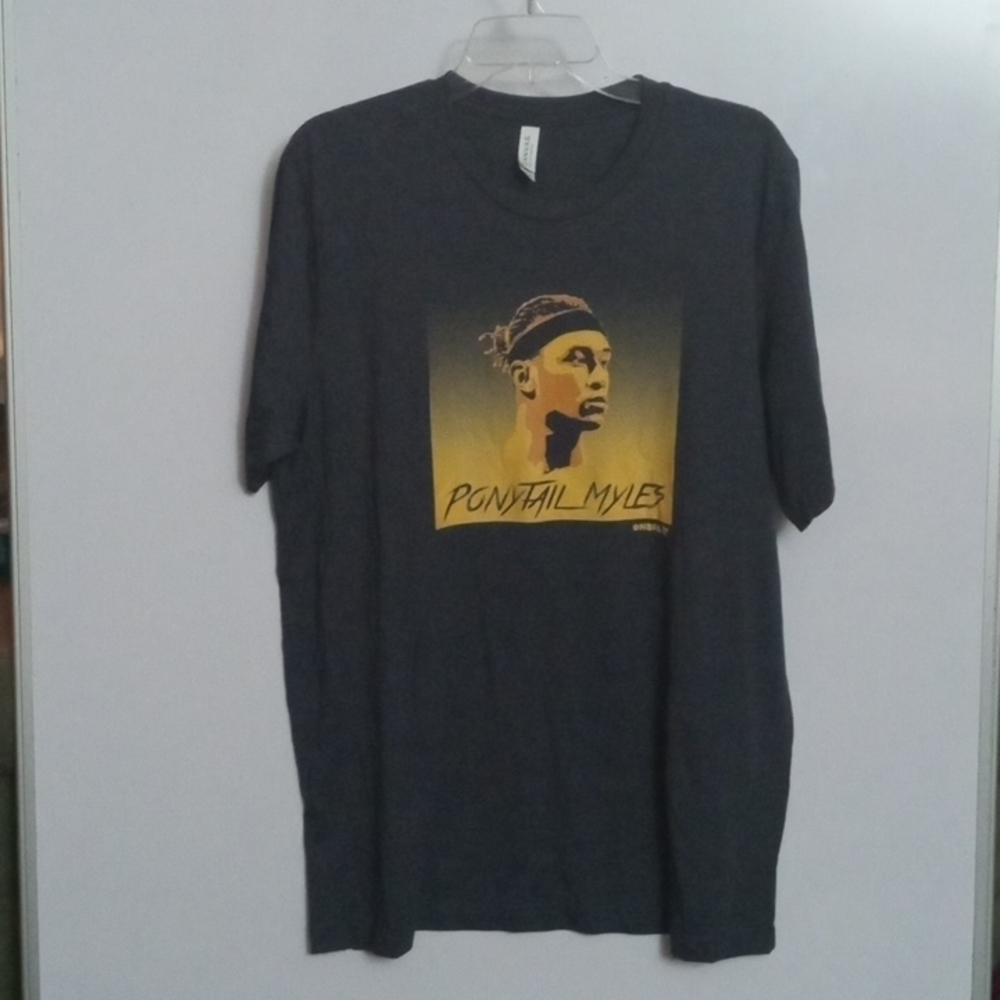 NBPA Myles Turner Ponytail T-shirt XL Navy Gold Pre-owned